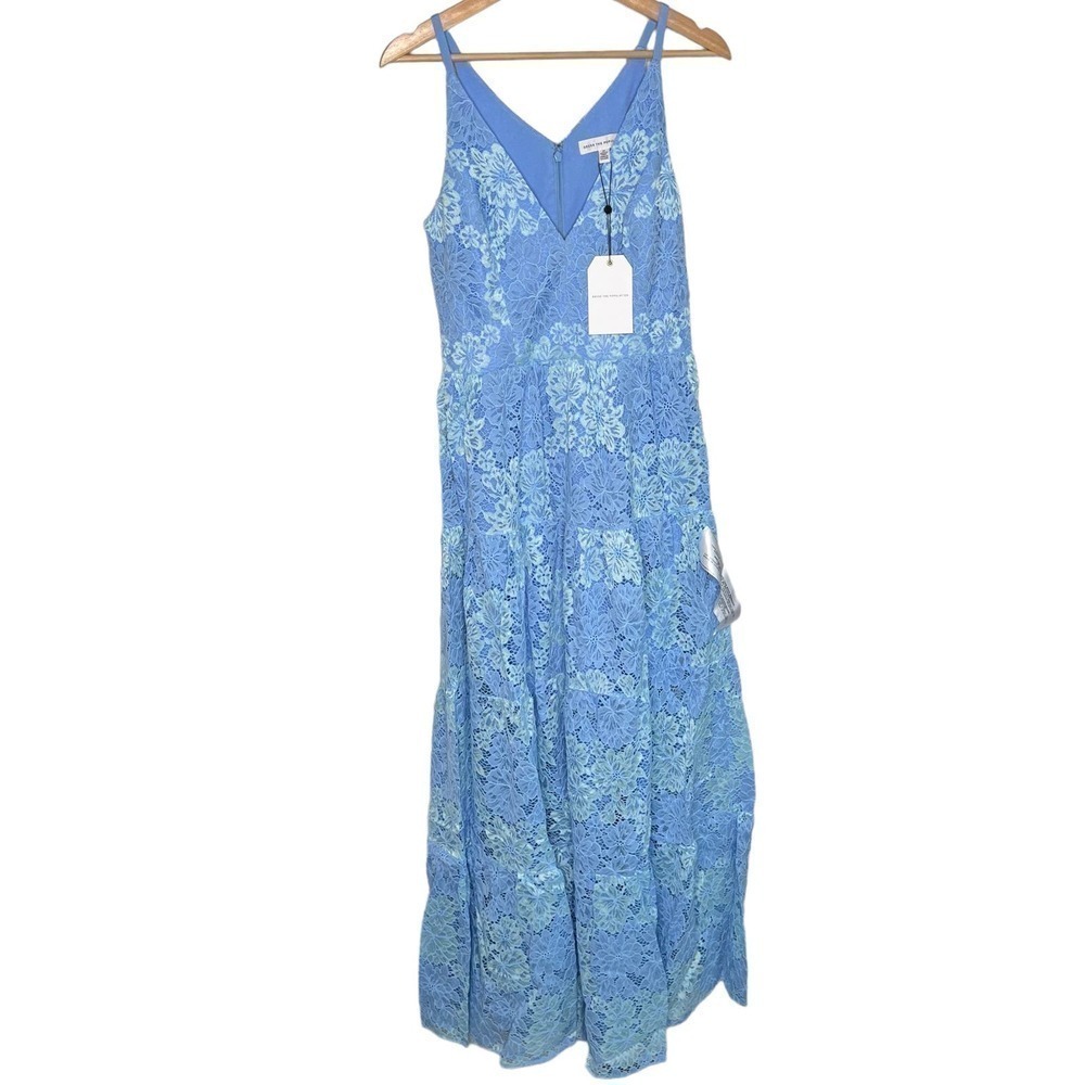 New Women’s Dress the Population Melina Two Tone Lace Dress Size M - Picture 2 of 8